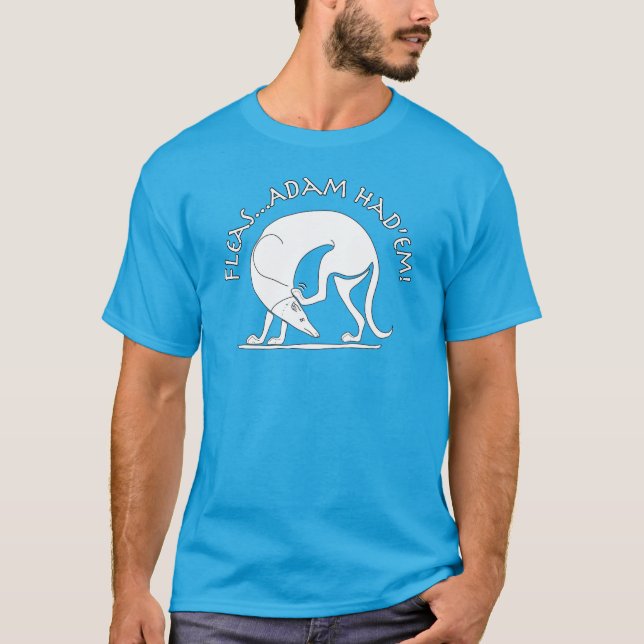 Camiseta ¡Las pulgas… Adán los tenían! (Anverso)