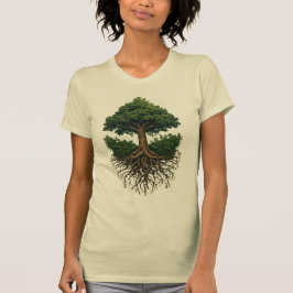 Camiseta Las raíces de los árboles se forman en una manala,