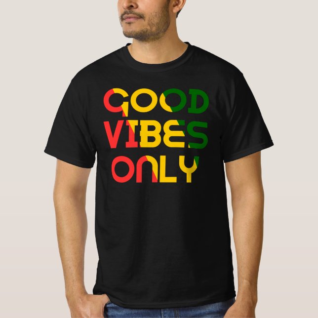Camiseta Las raíces del rastá reggae sólo son buenas. (Anverso)