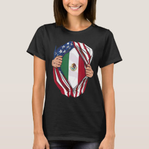 Camiseta Las raíces mexicanas crecen Estados Unidos América