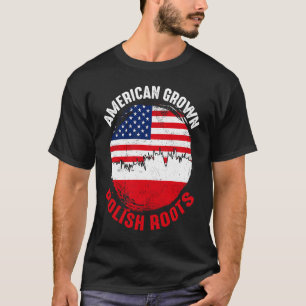 Camiseta Las raíces polacas cultivadas de los estadounidens