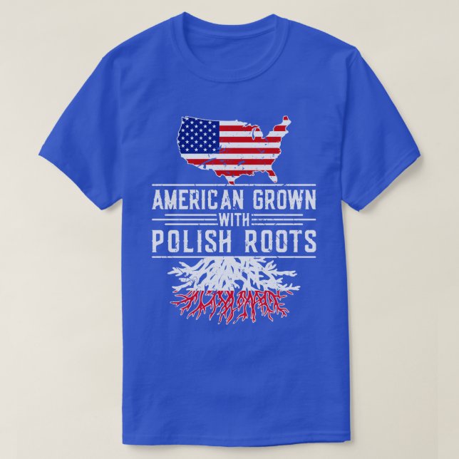 Camiseta Las raíces polacas cultivadas norteamericanas enor (Diseño del anverso)