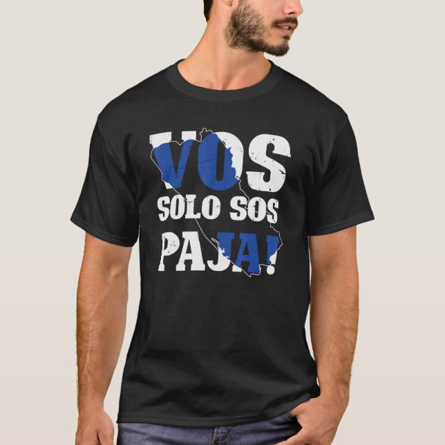 Camiseta Las raíces salvadoreñas Vos Solo Sos Paja El Salva (Anverso)