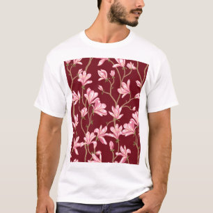 Camiseta Las ramas de Magnolia: Ilustracion Vintage floreci
