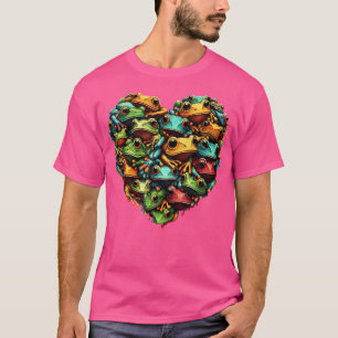 Camiseta Las ranas aman a un bello y colorido animal de art