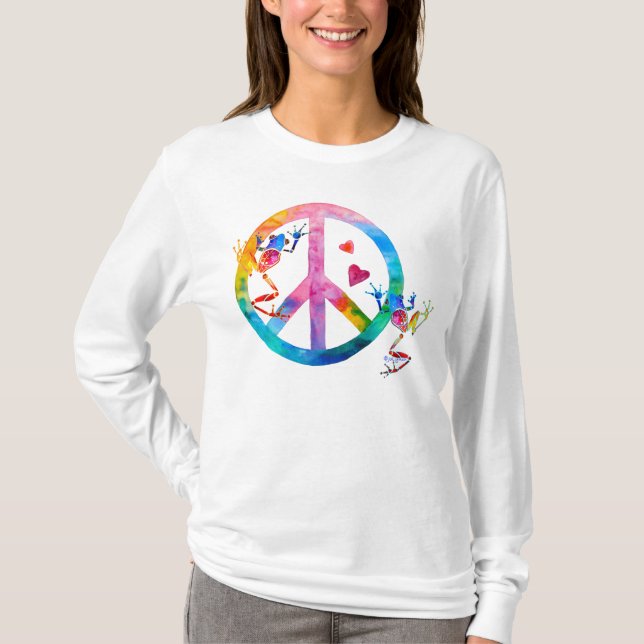 Camiseta Las ranas arbóreas 4 señoras de la paz envolvieron (Anverso)
