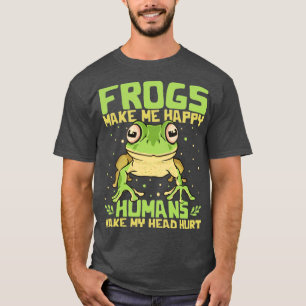 Camiseta Las ranas divertidas me hacen feliz a los seres hu