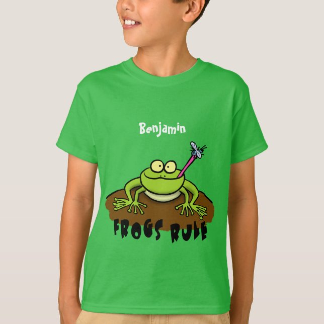 Camiseta Las ranas gobiernan personalizado de rana verde di (Anverso)