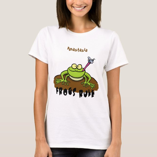 Camiseta Las ranas gobiernan personalizado de rana verde di (Anverso)