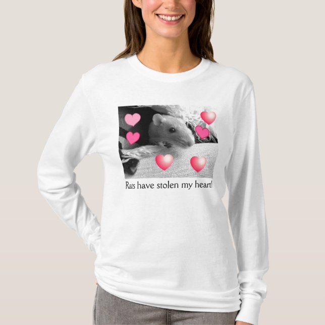 Camiseta ¡Las ratas han robado mi corazón! (Anverso)