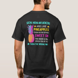 Camiseta Las redes sociales influyen como las piñas