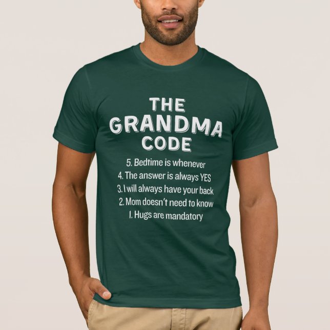 Camiseta Las reglas divertidas del código de la abuela (Anverso)