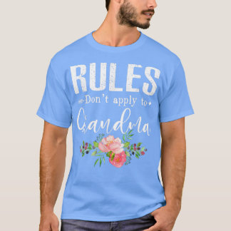 Camiseta Las reglas no se aplican a la abuela Feliz Día de 