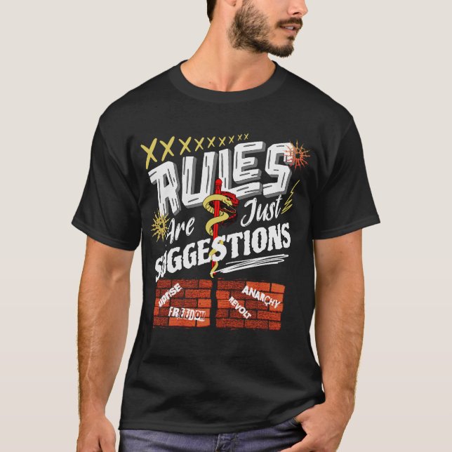 Camiseta Las reglas son sólo sugerencias (Anverso)