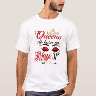 Camiseta Las Reinas De Chica De Cumpleaños Cutas Nacieron E