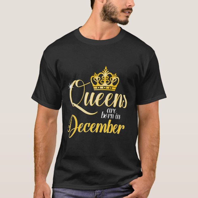 Camiseta Las Reinas Nacen En Diciembre Mujeres Cumpleaños L (Anverso)