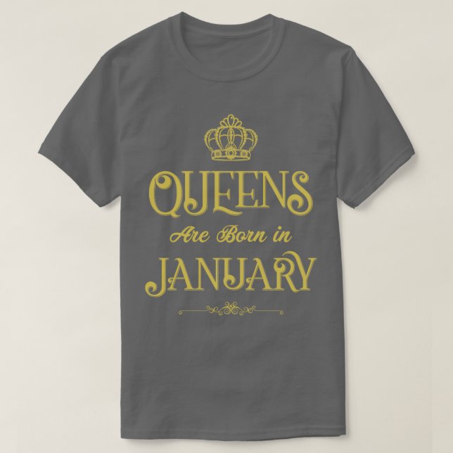 Camiseta Las reinas nacen en enero (Diseño del anverso)