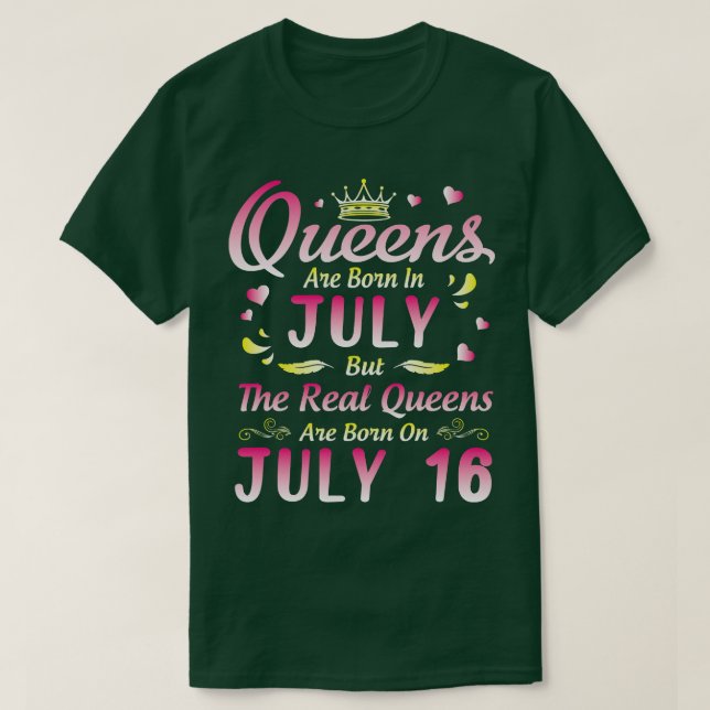 Camiseta Las Reinas Nacen En Julio Pero Las Reales Reinas S (Diseño del anverso)