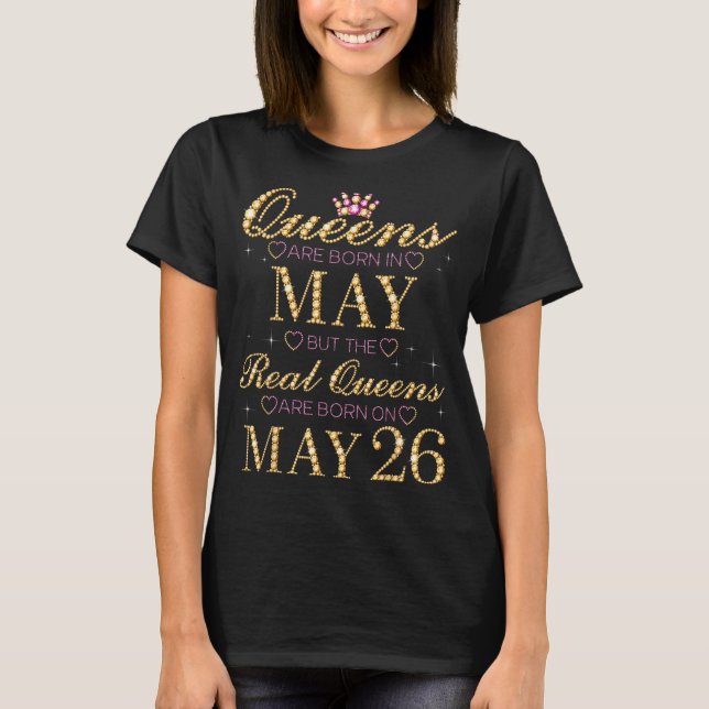 Camiseta Las Reinas Nacen En Mayo. (Anverso)