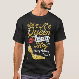 Camiseta Las Reinas Nacen En Mayo De Mayo Mujeres Cumpleaño