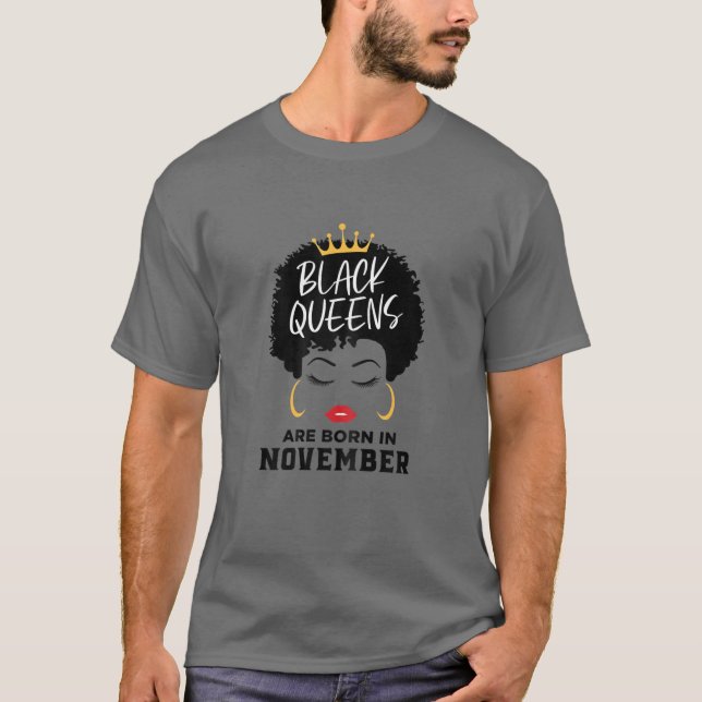 Camiseta Las Reinas Nacen En Noviembre Feliz Bir (Anverso)