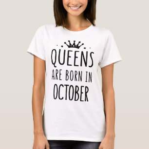 Camiseta las reinas nacen en octubre