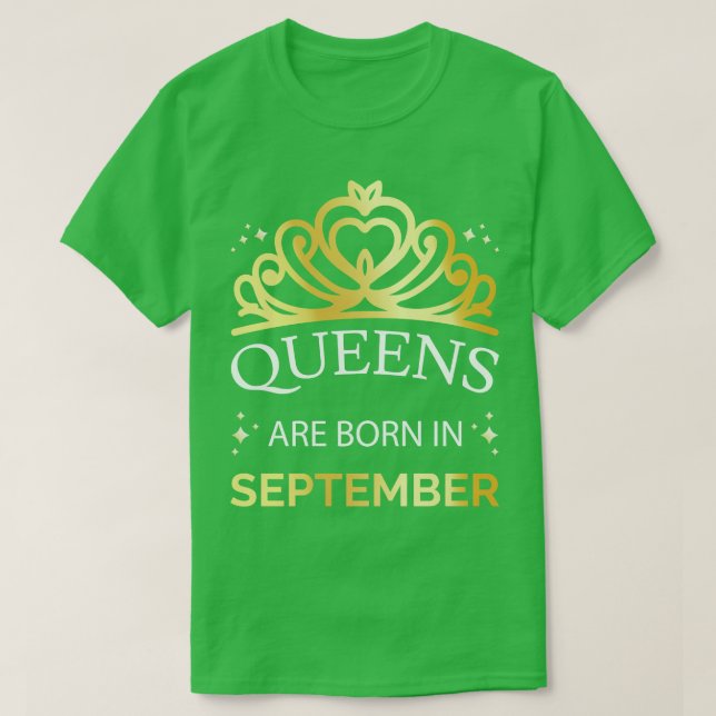 Camiseta Las Reinas Nacen En Septiembre I (Diseño del anverso)