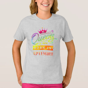 Camiseta Las reinas nacen en septiembre Regalo de cumpleaño