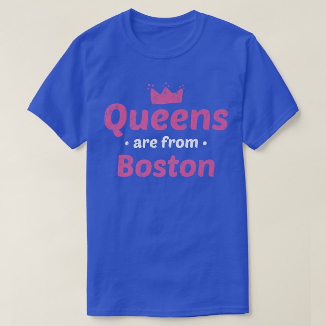 Camiseta Las Reinas Son De Las Mamáes Hogares De Boston Mas (Diseño del anverso)
