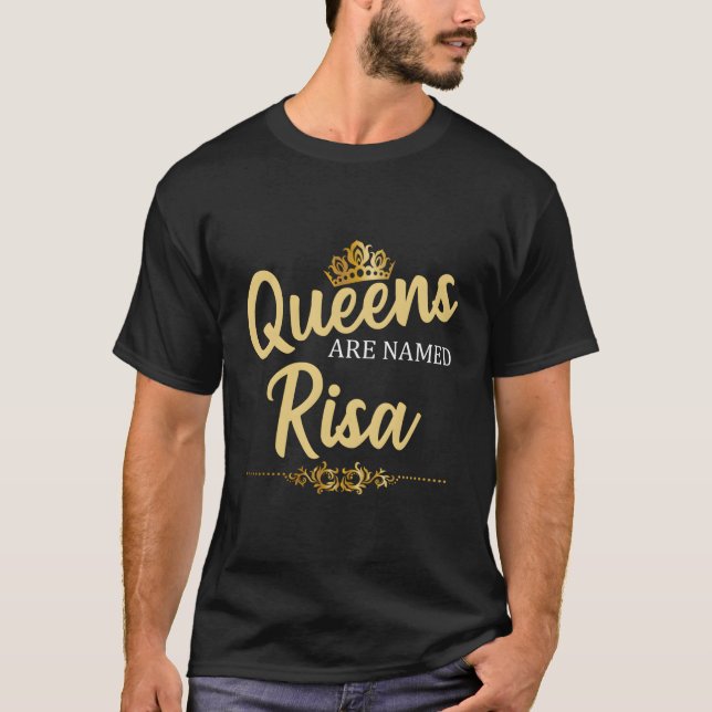 Camiseta Las Reinas Son Nombradas Risa Personalizada Funny  (Anverso)