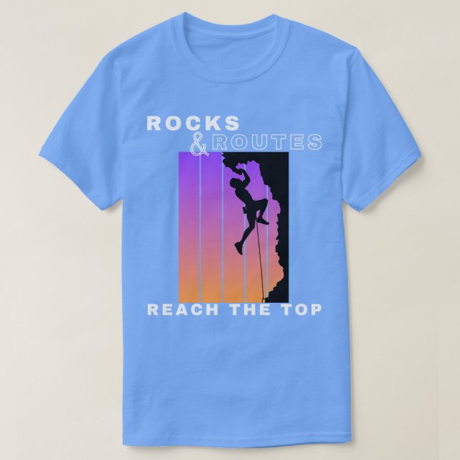 Camiseta Las rocas y las rutas llegan a los alpinistas supe (Diseño del anverso)
