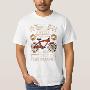 Camiseta Las ruedas de hierro de bicicleta clásicas de la l