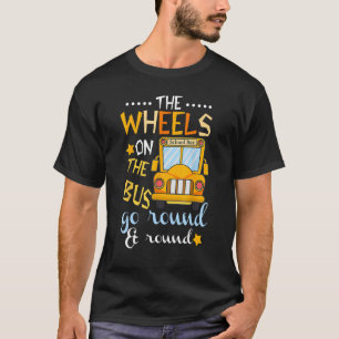 Camiseta Las Ruedas En El Autobús Circulan Y Vuelven A S