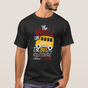 Camiseta Las Ruedas En El Autobús Regresan A La Escuela Bu