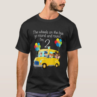 Camiseta Las Ruedas En El Autobús Segundo Cumpleaños Yel De