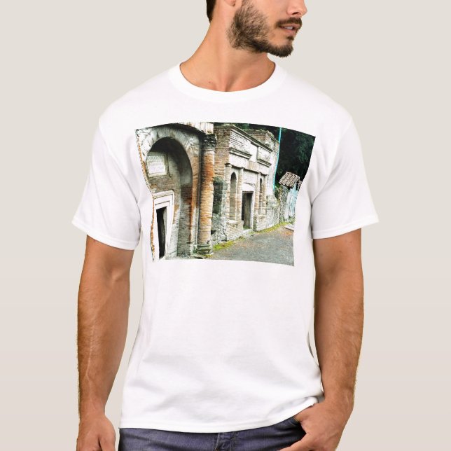 Camiseta Las ruinas de Pompeya - mercado con los templos (Anverso)