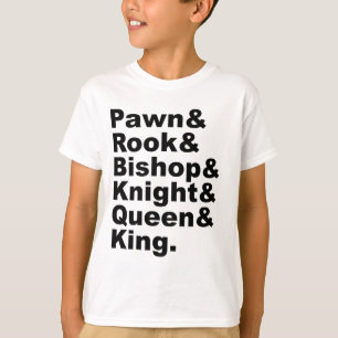 Camiseta Las seis piezas del juego llamadas ajedrez