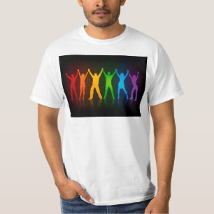 Camiseta Las seis siluetas de pie de Slipperyjoe con los br