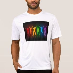 Camiseta Las seis siluetas de pie de Slipperyjoe con los br