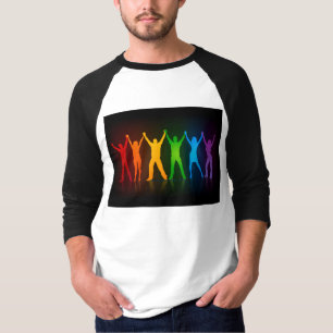Camiseta Las seis siluetas de pie de Slipperyjoe con los br