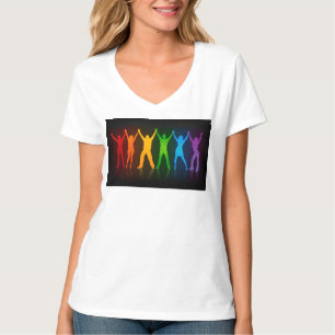 Camiseta Las seis siluetas de pie de Slipperyjoe con los br