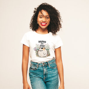 Camiseta Las Selfies son Gratis para Mujeres
