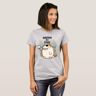 Camiseta Las Selfies son Gratis para Mujeres