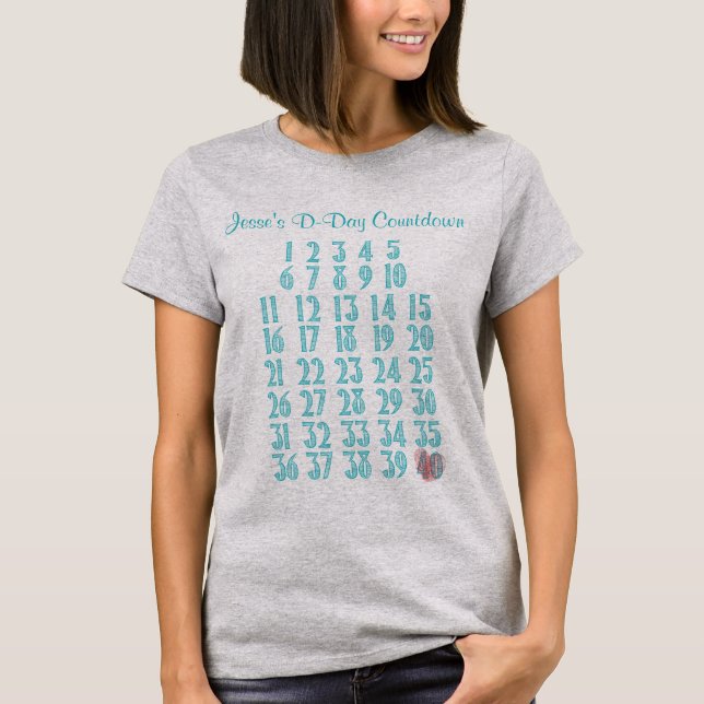 Camiseta Las semanas de maternidad de la cuenta (Anverso)