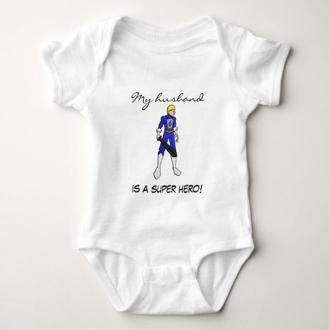Camiseta ¡Las señoras 3/4 de mi marido son superhéroe! (Anverso)