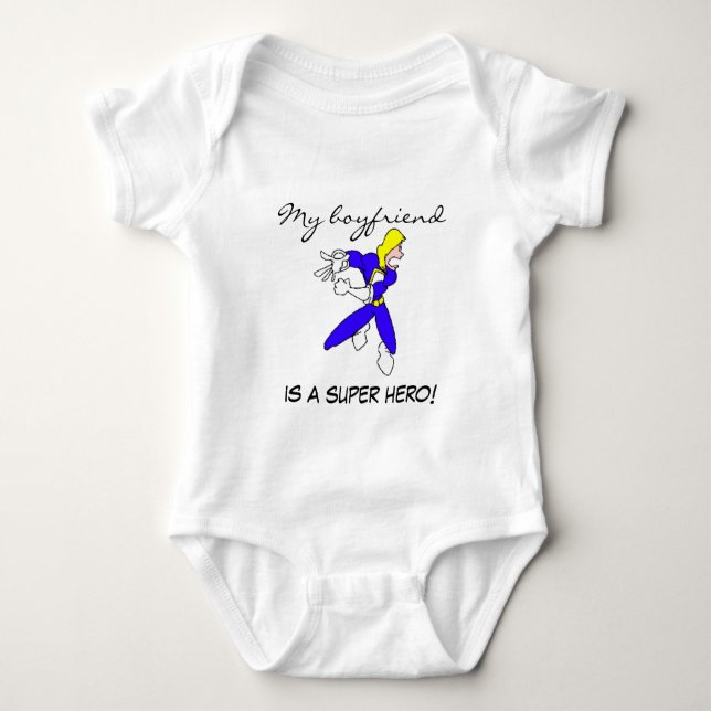 Camiseta ¡Las señoras 3/4 de mi novio son superhéroe! (Anverso)