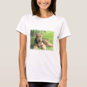 Camiseta Las señoras de Airedale Terrier cupieron T-S'hirt