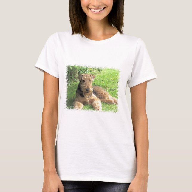 Camiseta Las señoras de Airedale Terrier cupieron T-S'hirt (Anverso)