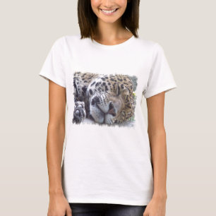 Camiseta Las señoras de la imagen del leopardo cupieron la