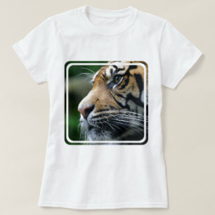 Camiseta Las señoras de la imagen del tigre cupieron la